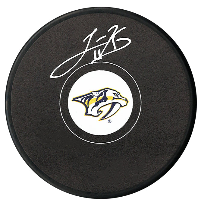 Luke Kunin Autographed Nashville Predators Puck