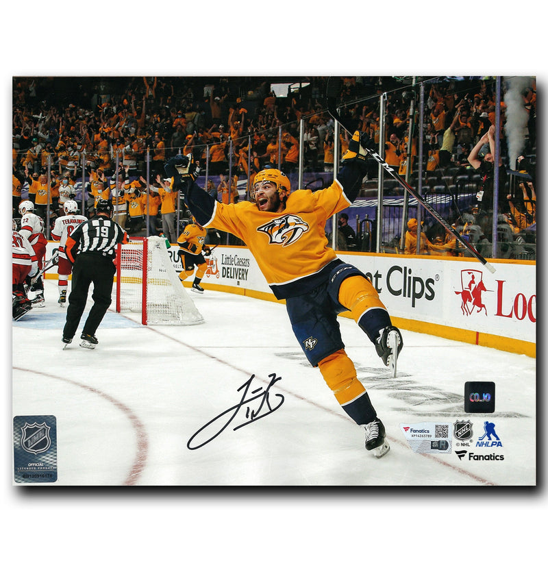 Luke Kunin Nashville Predators Autographed Goal Celebration 8x10 Photo CoJo Sport Collectables Inc.