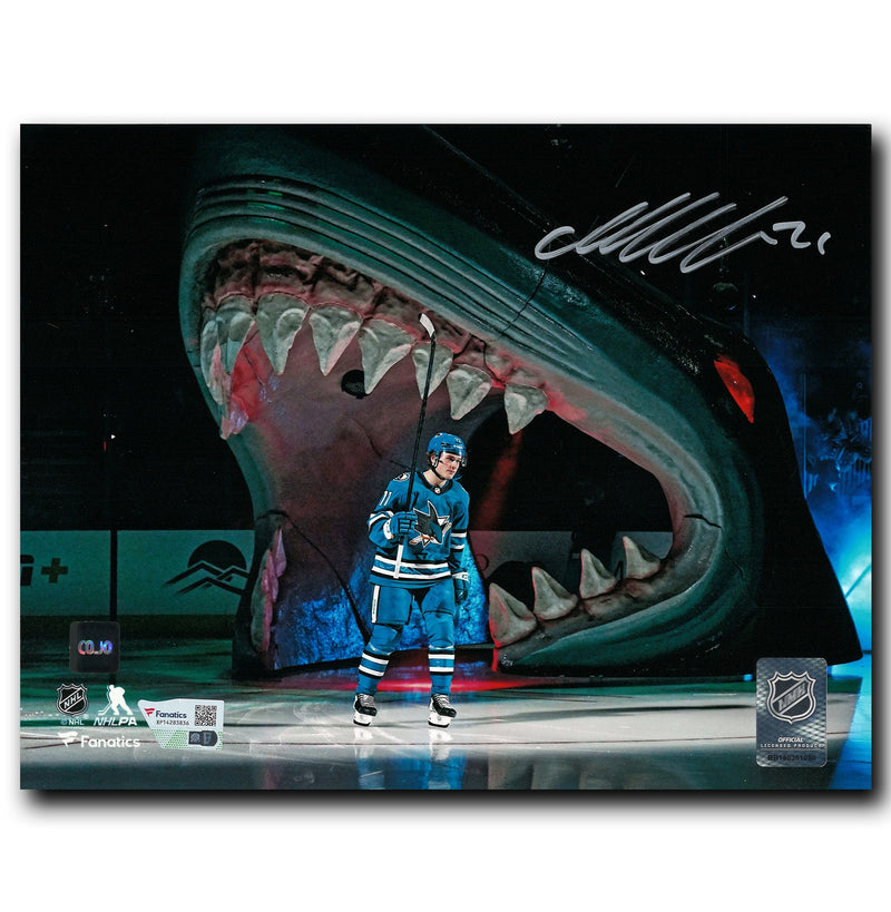 Macklin Celebrini San Jose Sharks Autographed Entrance 8x10 Photo CoJo Sport Collectables Inc.