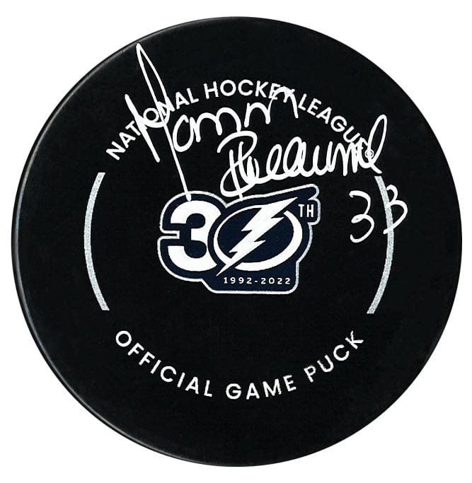 Manon Rheaume Autographed Tampa Bay Lightning 30th Anniversary Official Puck CoJo Sport Collectables Inc.