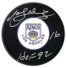 Marcel Dionne Autographed Los Angeles Kings HOF Inscribed Puck (White) CoJo Sport Collectables Inc.