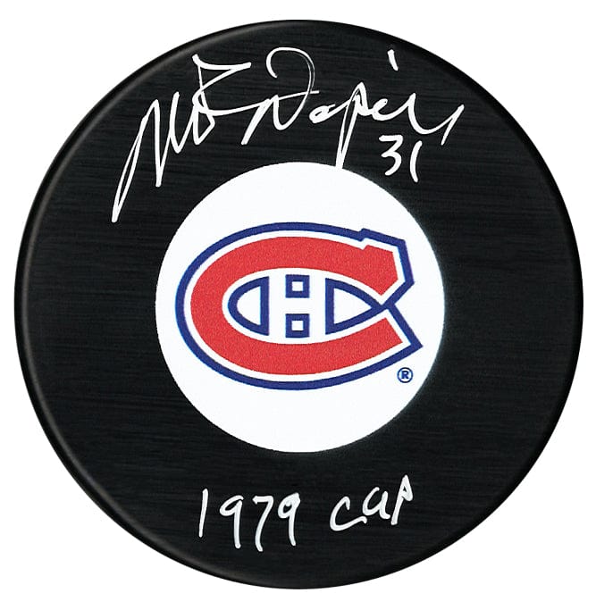Mark Napier Autographed Montreal Canadiens 1979 Cup Inscribed Puck CoJo Sport Collectables Inc.