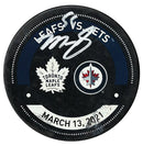 Mark Scheifele Autographed Winnipeg Jets March 13, 2021 Warm-Up Used Puck CoJo Sport Collectables Inc.