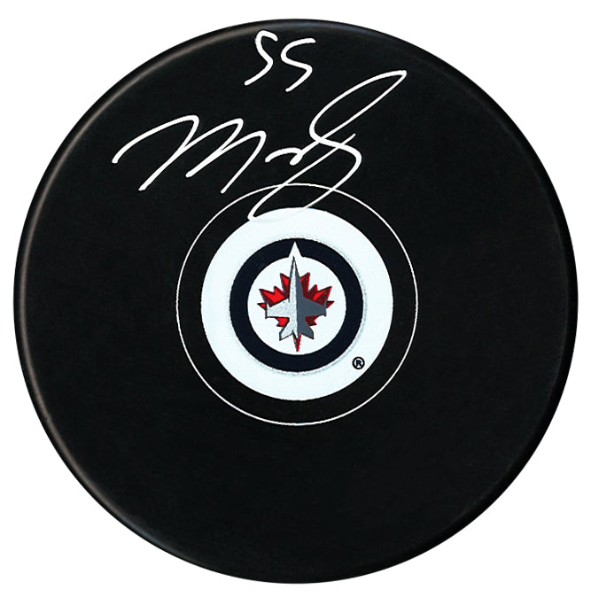 Mark Scheifele Autographed Winnipeg Jets Puck