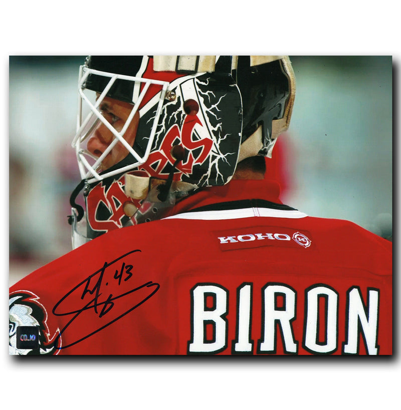 Martin Biron Buffalo Sabres Autographed Mask 8x10 Photo CoJo Sport Collectables Inc.