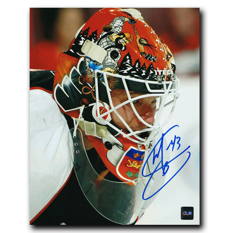 Martin Biron Philadelphia Flyers Autographed Mask 8x10 Photo CoJo Sport Collectables Inc.