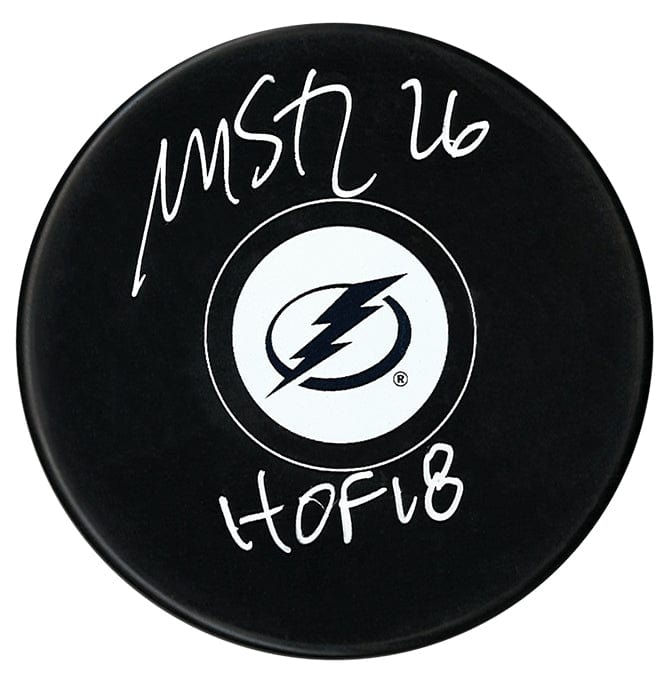 Martin St. Louis Autographed Tampa Bay Lightning HOF Inscribed Puck CoJo Sport Collectables Inc.