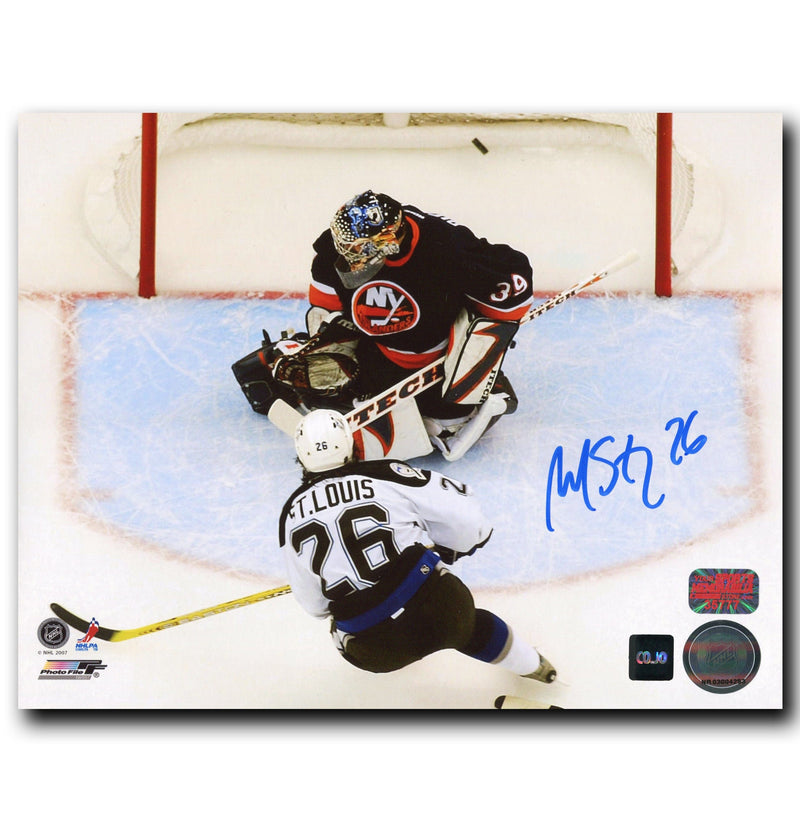 Martin St. Louis Tampa Bay Lightning Autographed Overhead 8x10 Photo CoJo Sport Collectables