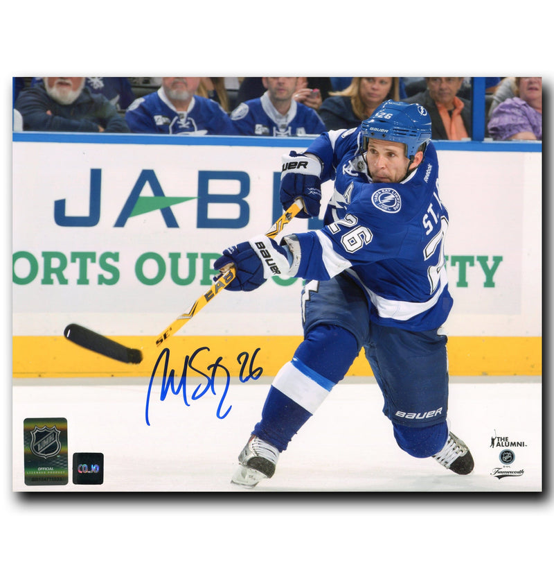 Martin St. Louis Tampa Bay Lightning Autographed Shooting 8x10 Photo CoJo Sport Collectables