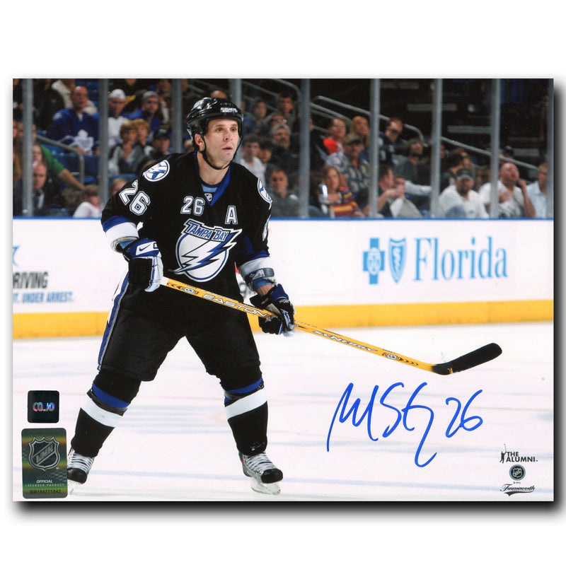 Martin St. Louis Tampa Bay Lightning Autographed Skating 8x10 Photo CoJo Sport Collectables