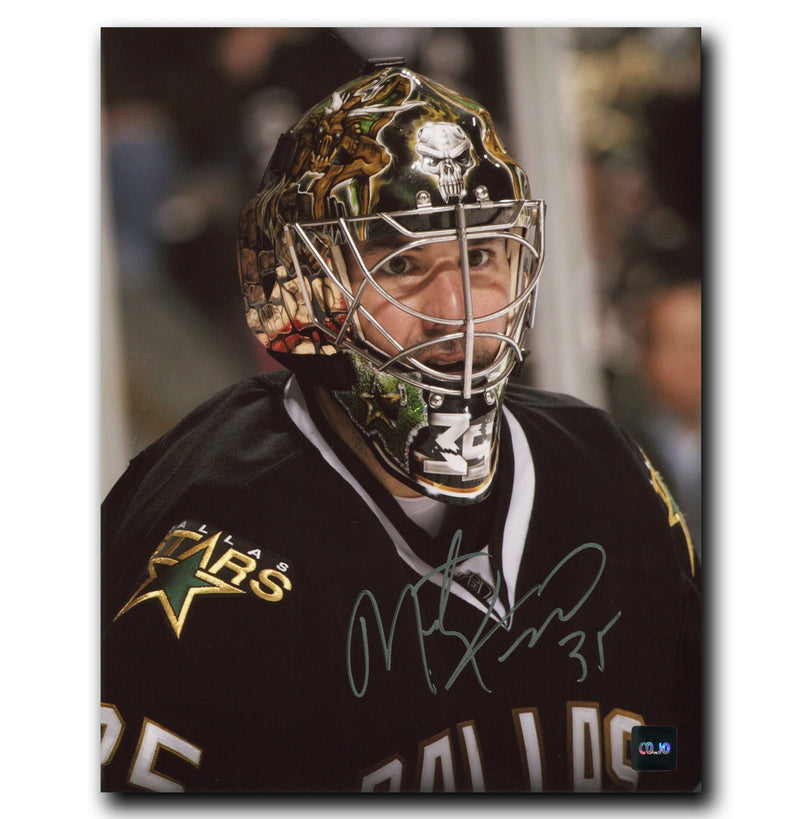 Marty Turco Dallas Stars Autographed Mask 8x10 Photo CoJo Sport Collectables