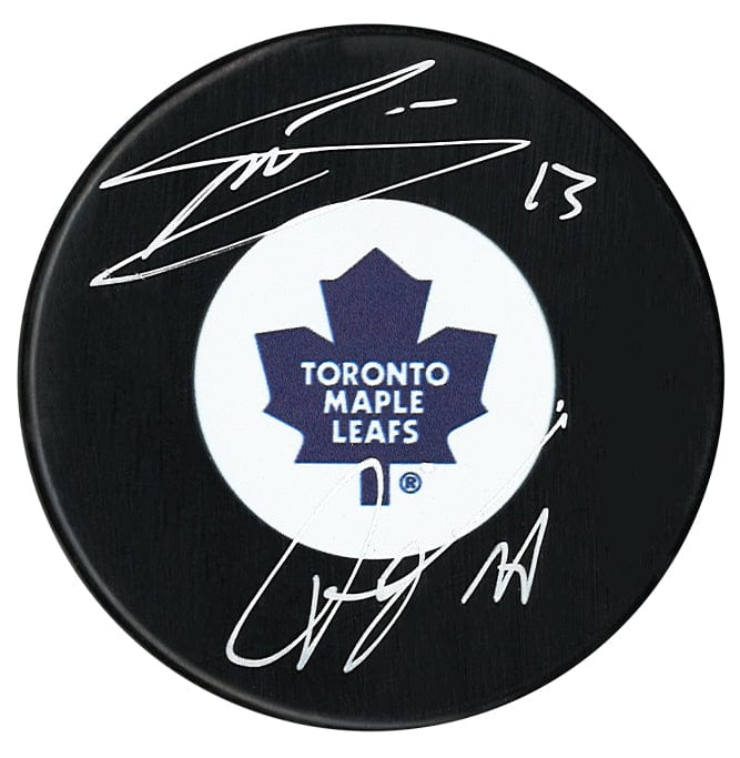 Mats Sundin and Tie Domi Dual Autographed Toronto Maple Leafs Puck CoJo Sport Collectables Inc.