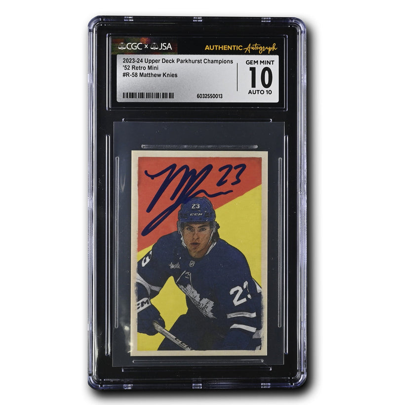 Matthew Knies Autographed 2023-24 Upper Deck Parkhurst Champions '52 Retro Mini