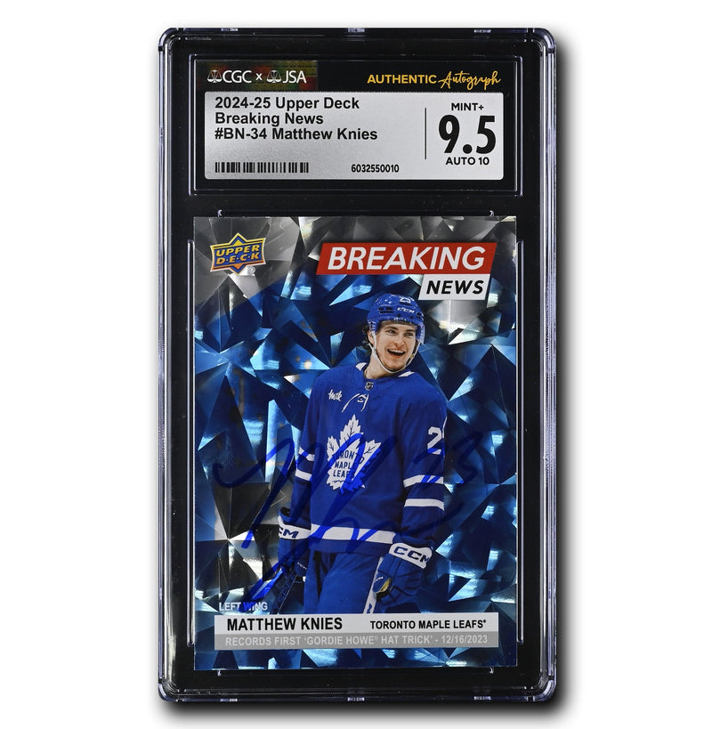 Matthew Knies Autographed 2024-25 UD Breaking News