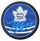 Matthew Knies Autographed Toronto Maple Leafs Reverse Retro 2.0 Puck (Baby Blue) CoJo Sport Collectables Inc.