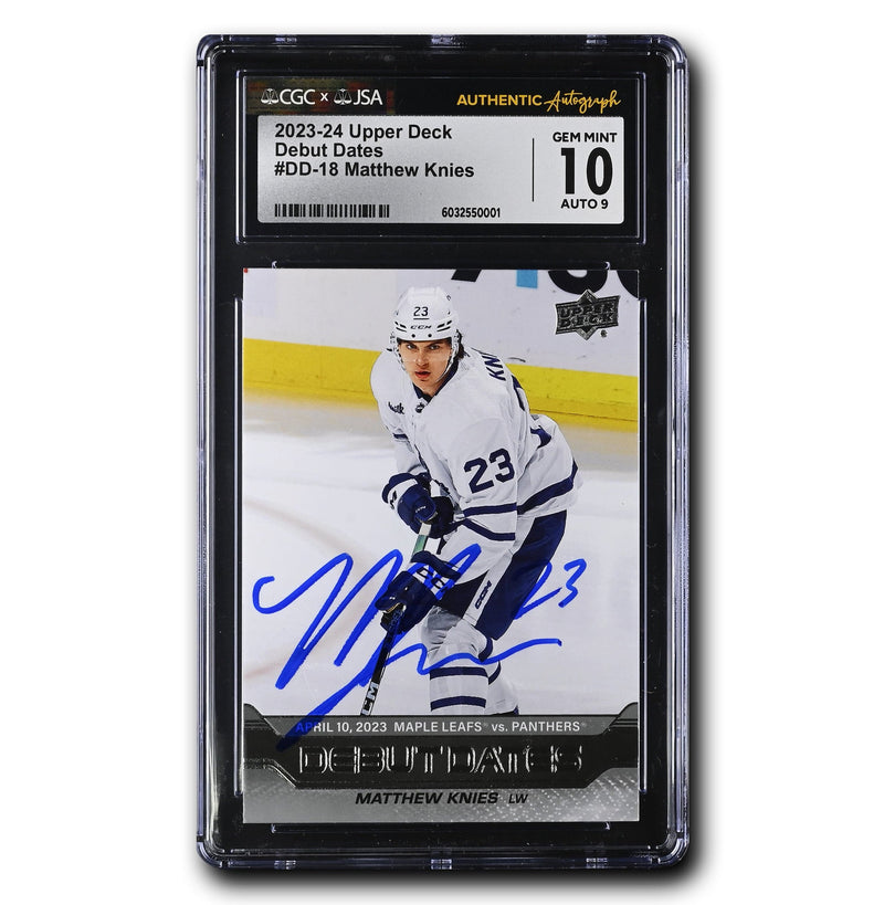 Matthew Knies Autographed UD Debut Dates