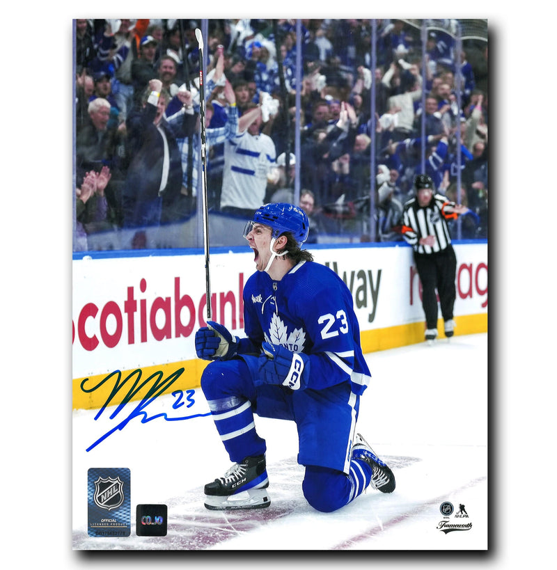 Matthew Knies Toronto Maple Leafs Autographed 1st Goal Vertical 8x10 Photo CoJo Sport Collectables Inc.