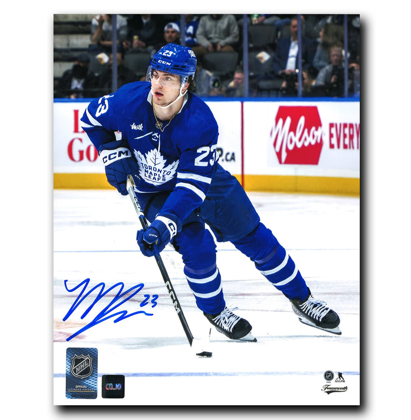 Matthew Knies Toronto Maple Leafs Autographed Action 8x10 Photo CoJo Sport Collectables Inc.