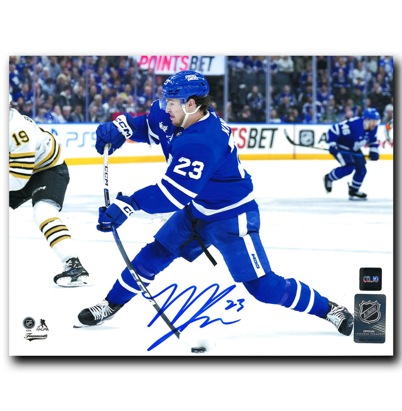 Matthew Knies Toronto Maple Leafs Autographed Shooting 8x10 Photo CoJo Sport Collectables Inc.