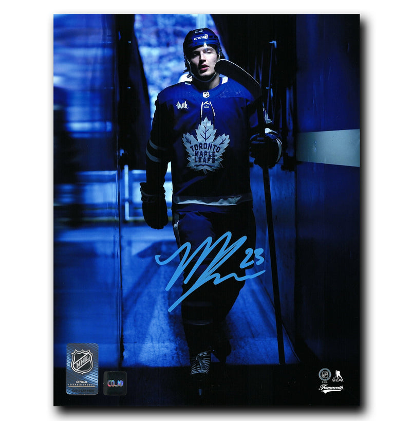 Matthew Knies Toronto Maple Leafs Autographed Tunnel 8x10 Photo CoJo Sport Collectables Inc.