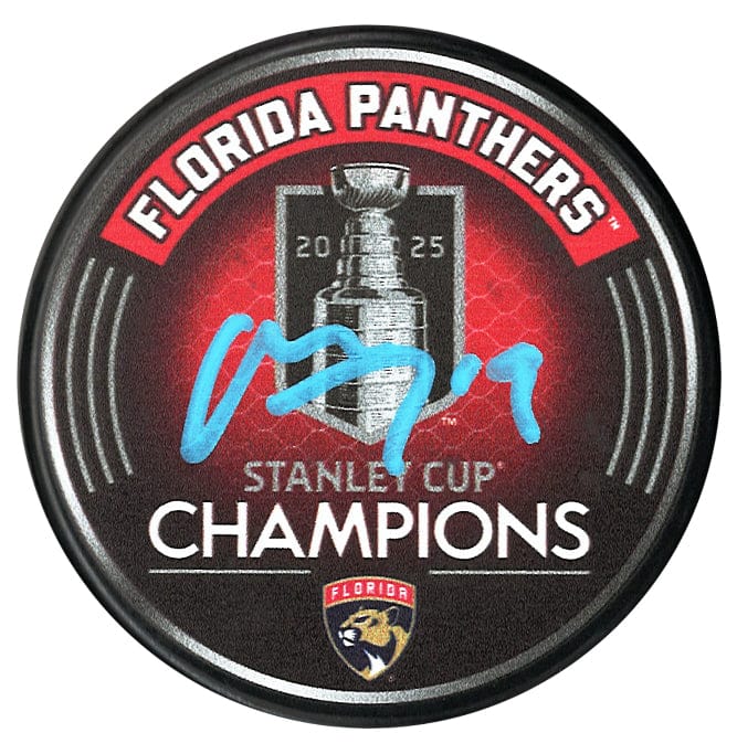 Matthew Tkachuk Autographed Florida Panthers 2025 Stanley Cup Champions Puck CoJo Sport Collectables Inc.