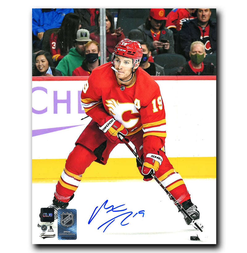 Matthew Tkachuk Calgary Flames Autographed Action 8x10 Photo