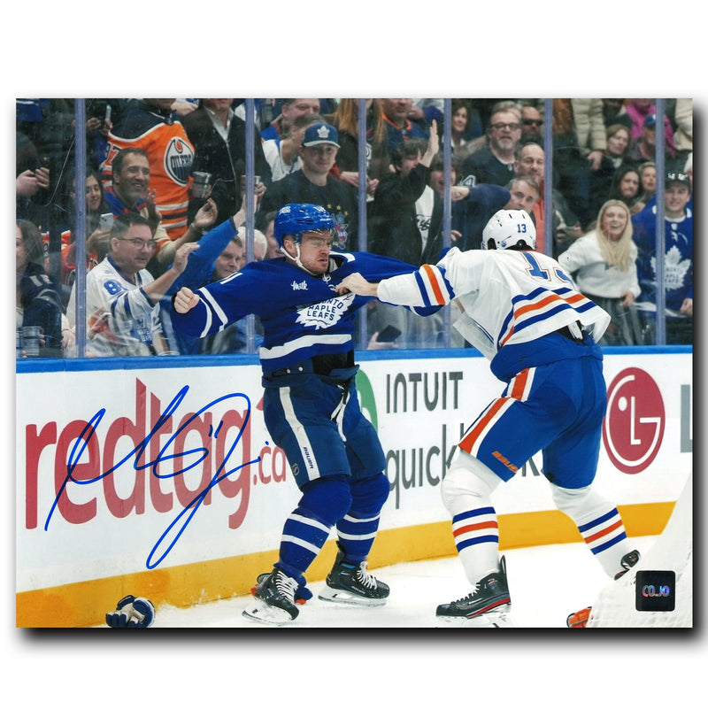 Max Domi Toronto Maple Leafs Autographed Fight 8x10 Photo CoJo Sport Collectables Inc.