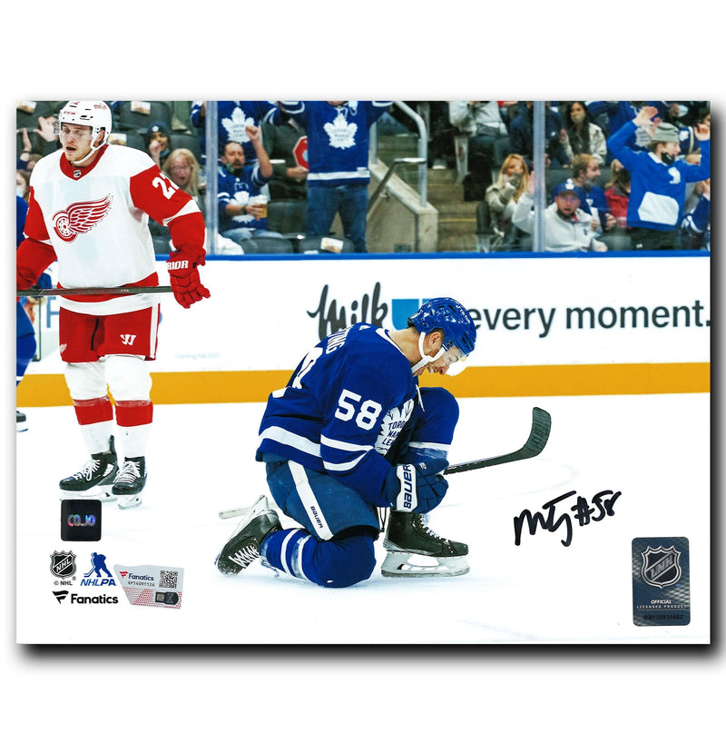 Michael Bunting Toronto Maple Leafs Autographed Goal Celebration 8x10 Photo CoJo Sport Collectables Inc.