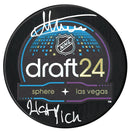 Michael Hage Autographed 2024 Inscribed NHL Draft Puck CoJo Sport Collectables Inc.