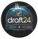 Michael Hage Autographed 2024 NHL Draft Puck CoJo Sport Collectables Inc.