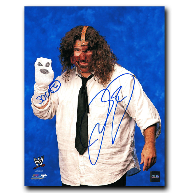 Mick Foley WWE Autographed Socko 8x10 Photo CoJo Sport Collectables Inc.