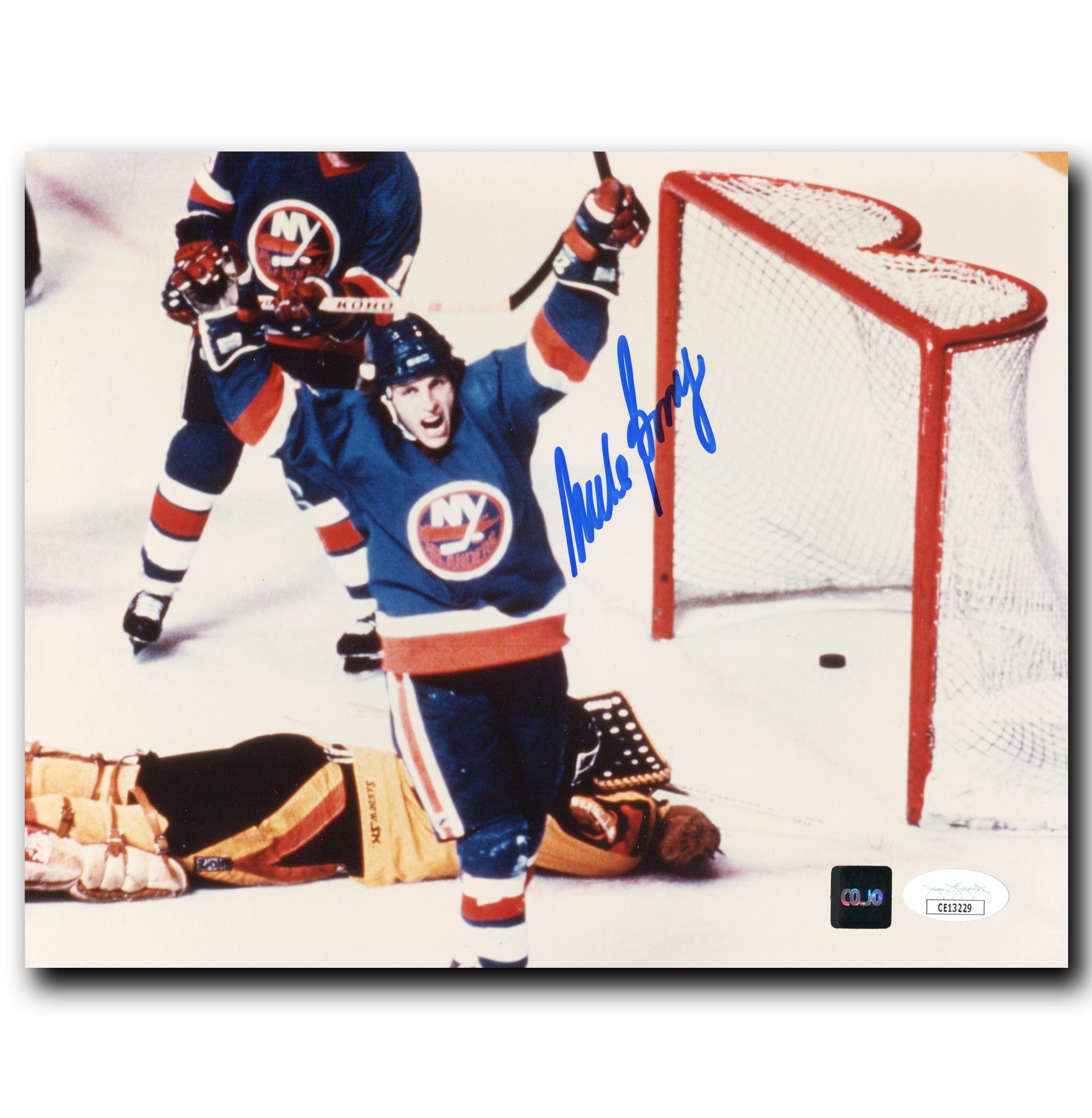 Mike Bossy New York Islanders Autographed Goal Celebration 8x10 Photo ...
