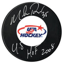 Mike Richter Autographed New York Rangers Team USA HOF Inscribed Puck CoJo Sport Collectables Inc.