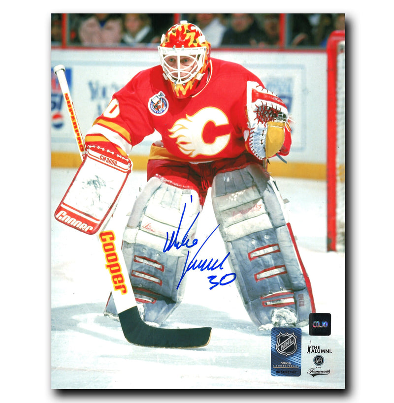 Mike Vernon Calgary Flames Autographed Crease 8x10 Photo CoJo Sport Collectables Inc.
