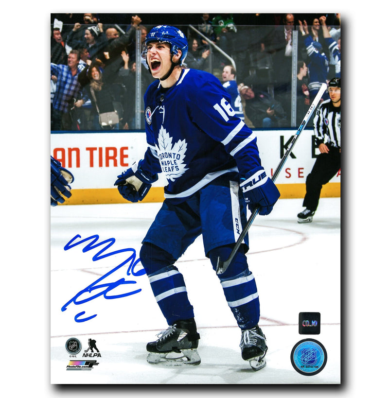Mitch Marner Toronto Maple Leafs Autographed Goal Celebration 8x10 Photo CoJo Sport Collectables Inc.