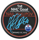 Nail Yakupov Autographed Edmonton Oilers 1st NHL Goal Puck CoJo Sport Collectables Inc.