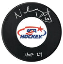 Natalie Darwitz Autographed Team USA HOF Inscribed Puck (White) CoJo Sport Collectables Inc.