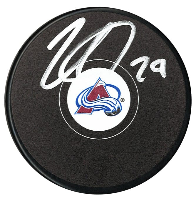 Nathan MacKinnon Autographed Colorado Avalanche Puck (Thick Silver) CoJo Sport Collectables Inc.