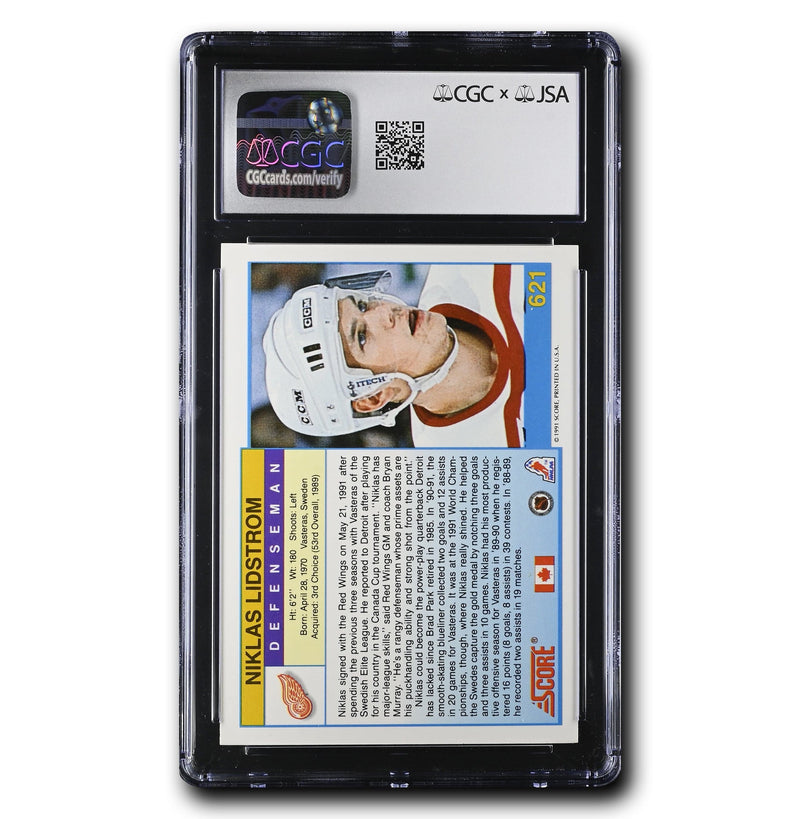 Nicklas Lidstrom Autographed 1991-92 Score Canadian English