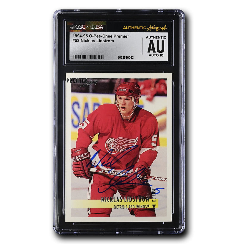 Nicklas Lidstrom Autographed 1994-95 O-Pee-Chee Premier