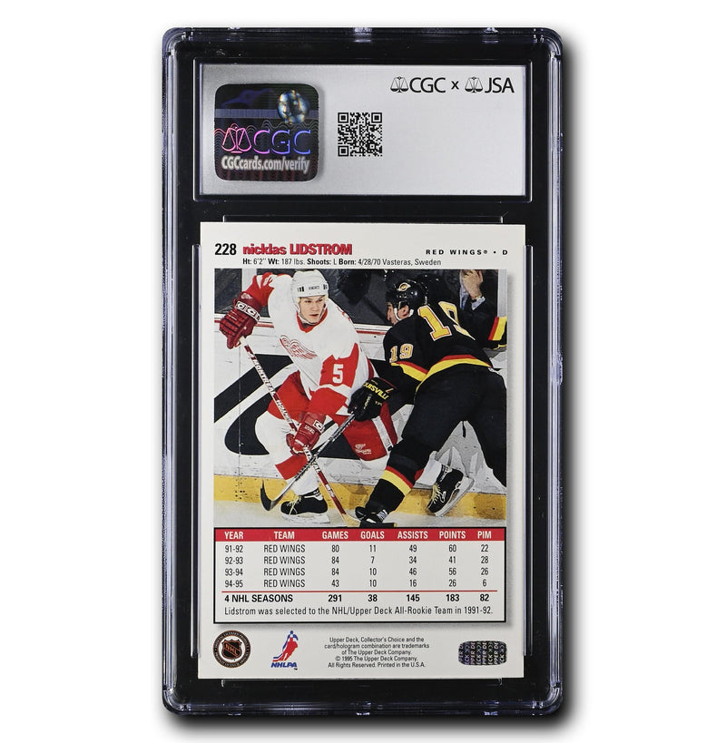Nicklas Lidstrom Autographed 1995-96 Collector's Choice