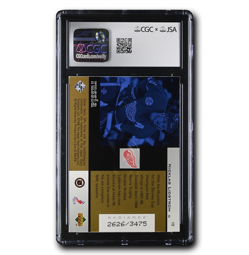 Nicklas Lidstrom Autographed 1998-99 SPx Finite