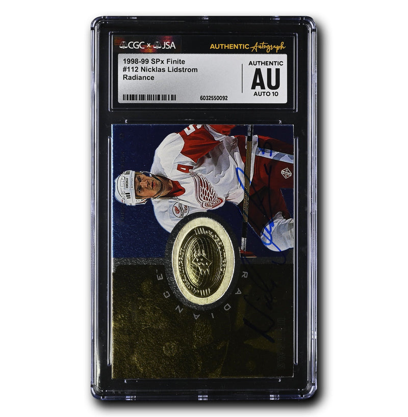 Nicklas Lidstrom Autographed 1998-99 SPx Finite