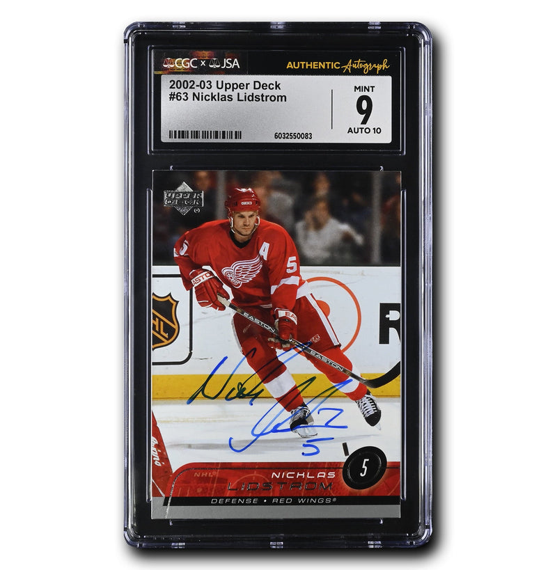 Nicklas Lidstrom Autographed 2002-03 Upper Deck