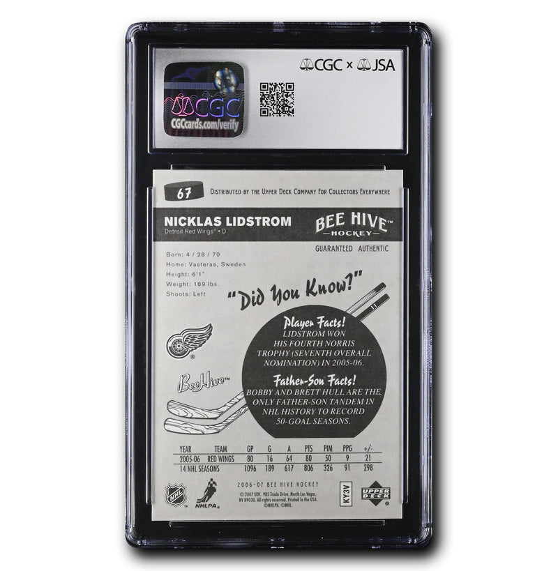 Nicklas Lidstrom Autographed 2006-07 UD Beehive