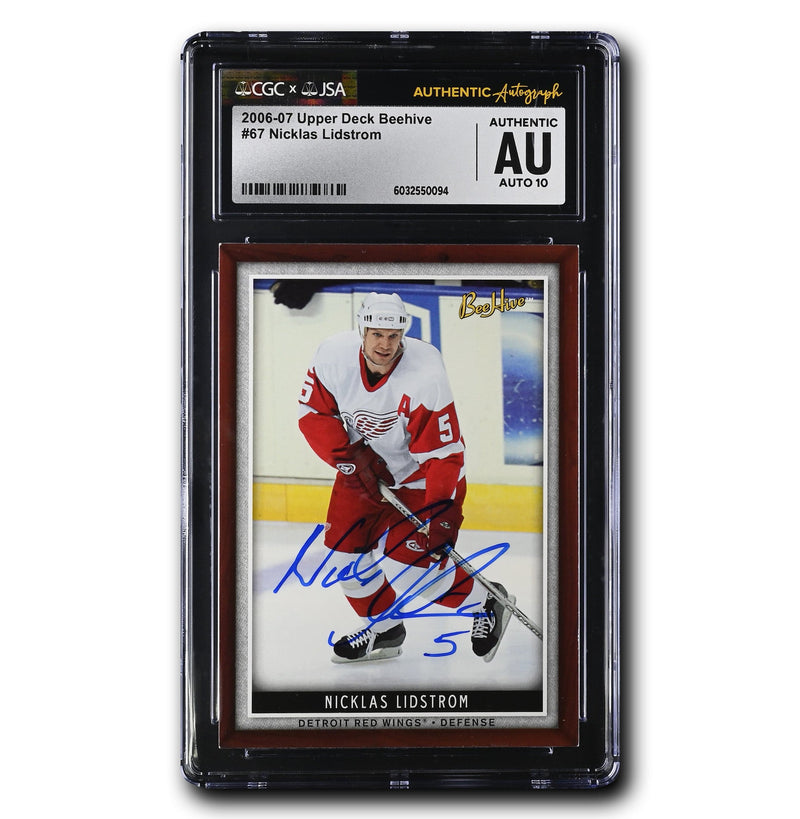 Nicklas Lidstrom Autographed 2006-07 UD Beehive