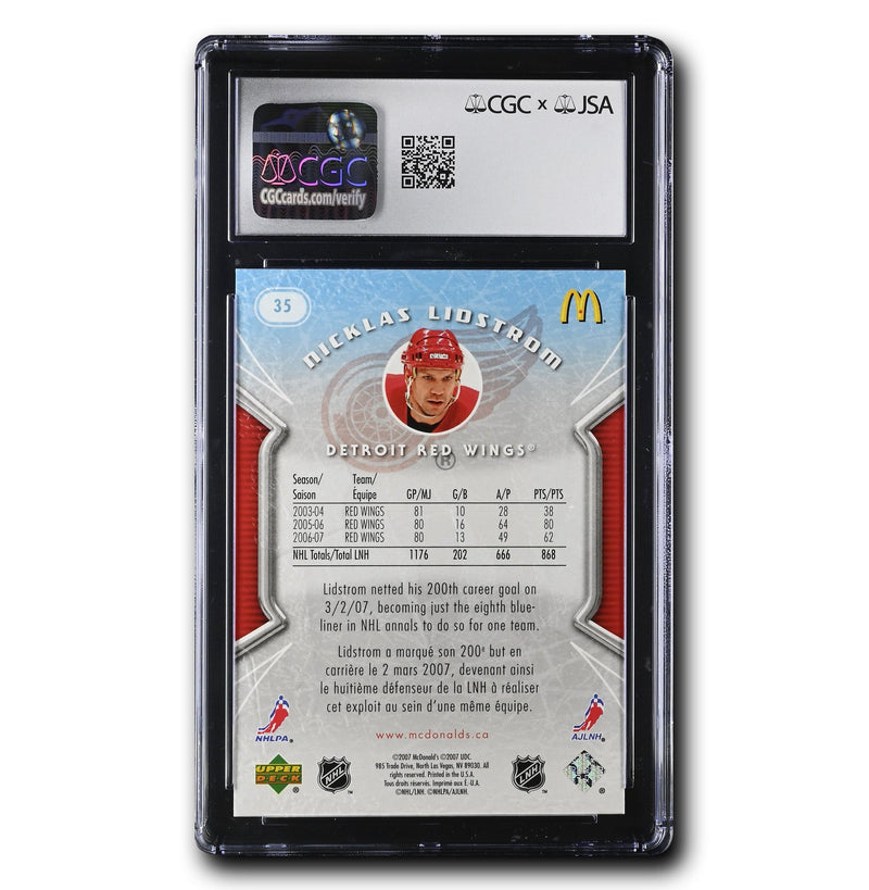 Nicklas Lidstrom Autographed 2007-08 UD McDonald's