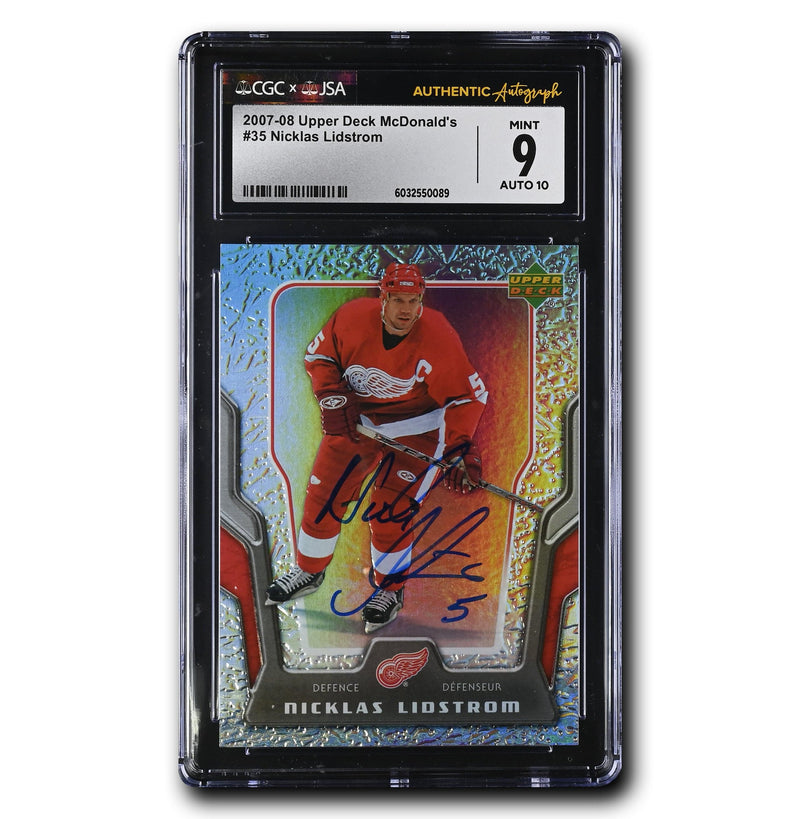 Nicklas Lidstrom Autographed 2007-08 UD McDonald's