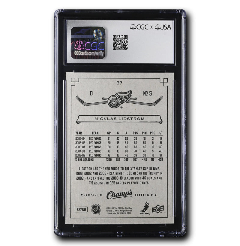 Nicklas Lidstrom Autographed 2009-10 UD Champ's