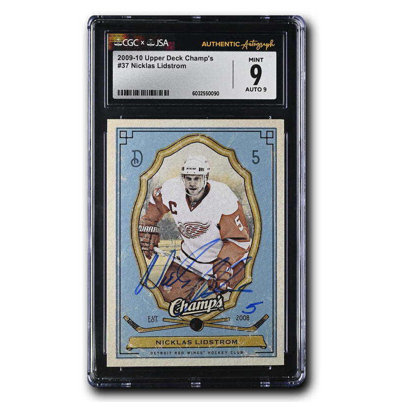 Nicklas Lidstrom Autographed 2009-10 UD Champ's